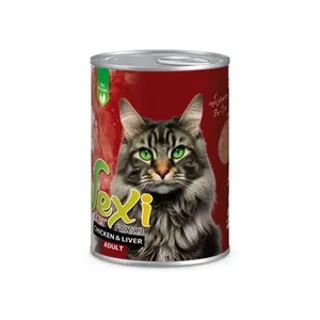 کنسرو گربه وکسی طعم مرغ و جگر