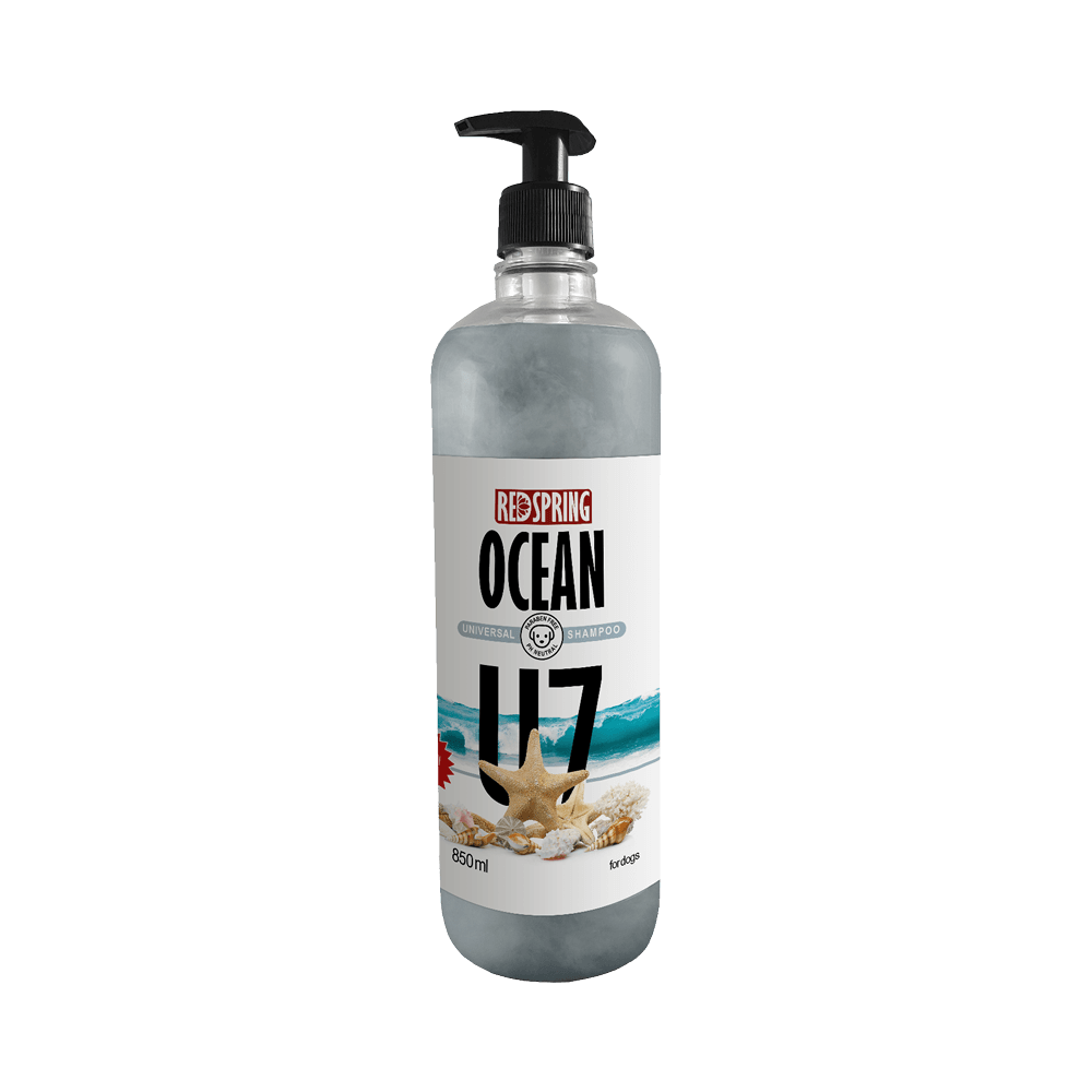 شامپو روزانه مخصوص سگ مناسب انواع مو با رایحه اوشن (مدل U7) – 850ml رد اسپیرینگ